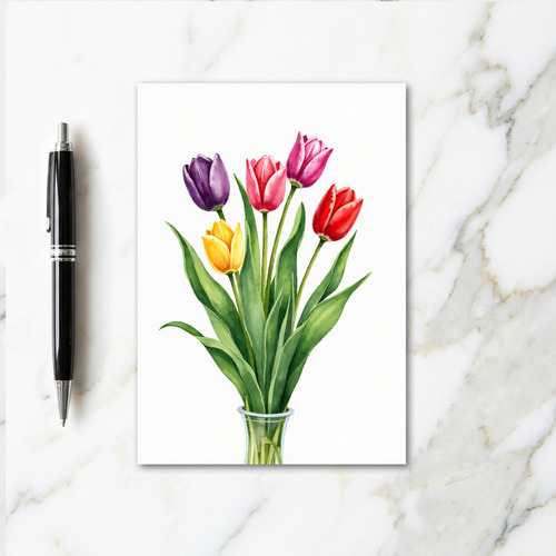 Vibrant Blossom Bouquet Card