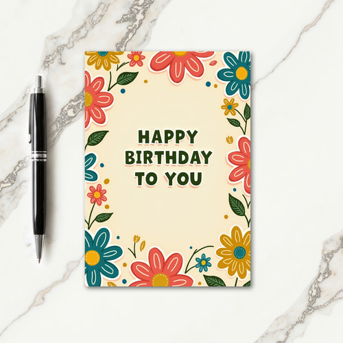 Vibrant Blossom Card
