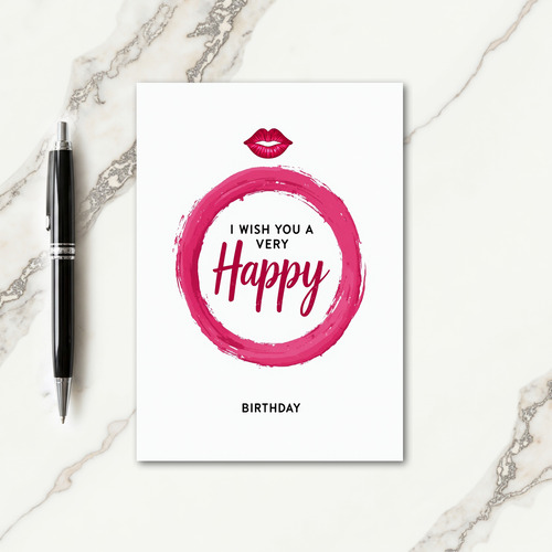 Vibrant Brushstroke Birthday Card