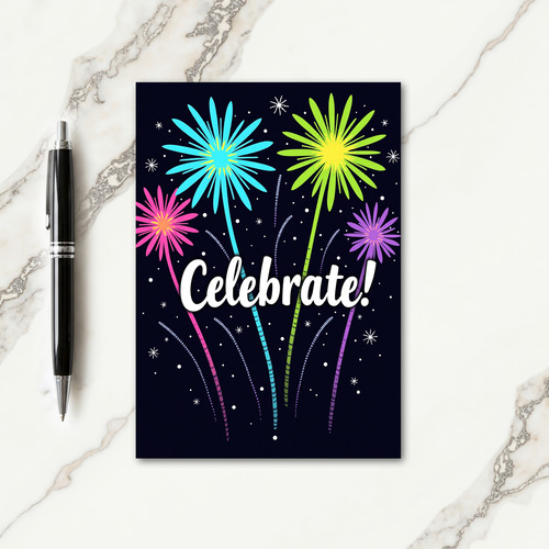 Vibrant Burst Birthday Card