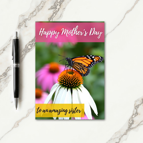 Vibrant Butterfly Mothers Day Card