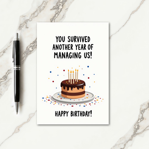 Vibrant Cake Birthday Card