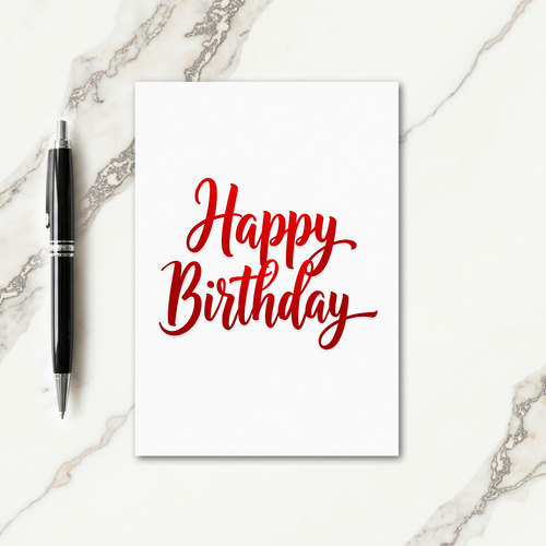 Vibrant Calligraphy Birthday Card