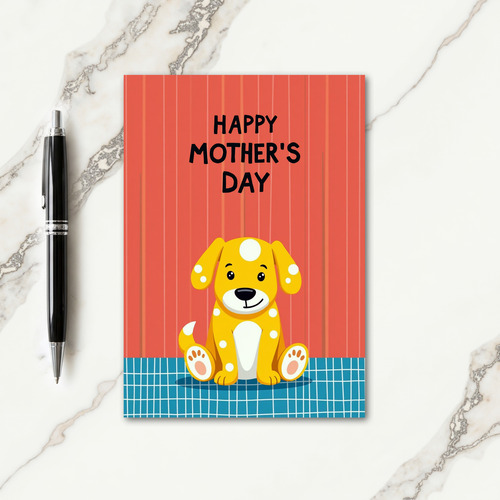 Vibrant Canine Mothers Day Card