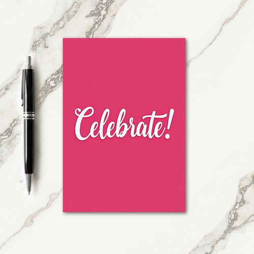 Vibrant Celebrate Typography Card