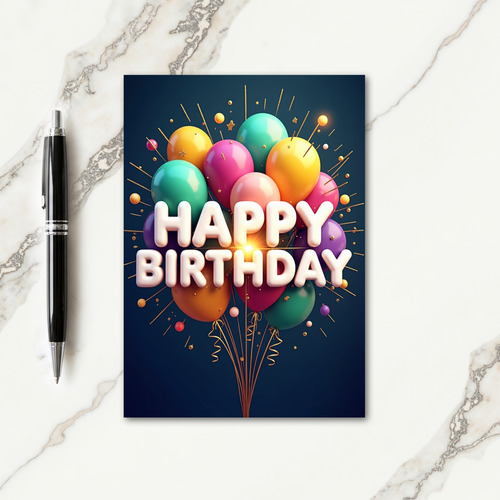 Vibrant Celebration Birthday Card