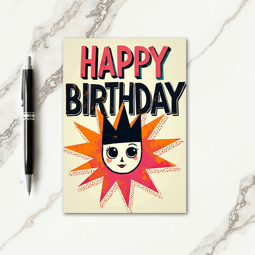 Vibrant Character Birthday Card