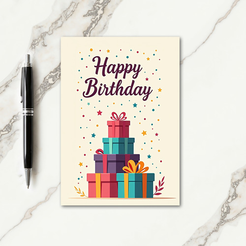 Vibrant Cheerful Birthday Card