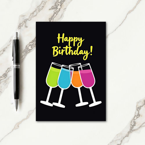 Vibrant Cheers Birthday Card