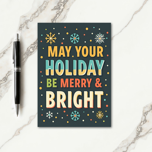 Vibrant Christmas Lettering Card