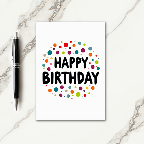 Vibrant Circles Birthday Card
