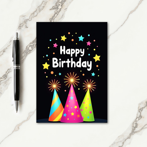Vibrant Cone Birthday Card