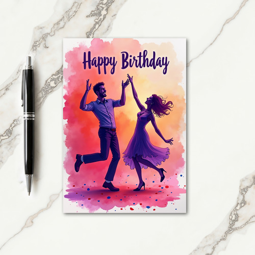 Vibrant Couples Birthday Card