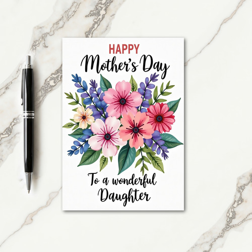 Vibrant Daughter Mothers Day Card