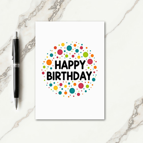 Vibrant Dot Birthday Card