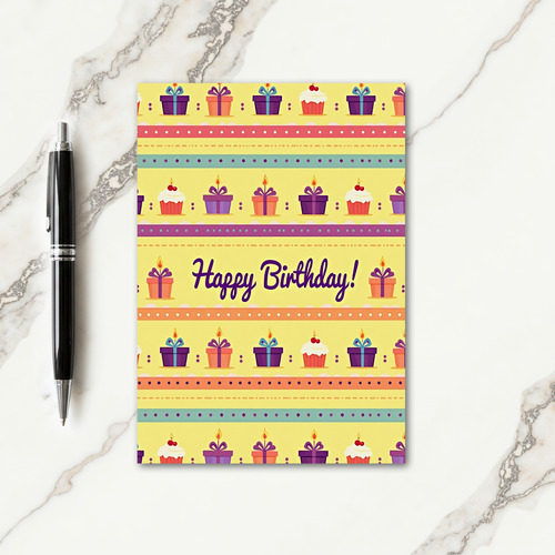 Vibrant Dotted Birthday Card