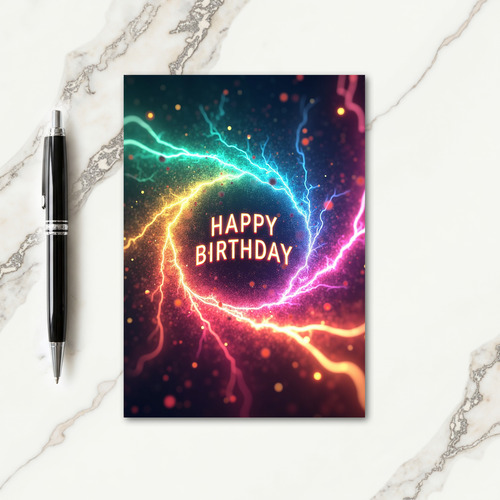 Vibrant Energy Birthday Card
