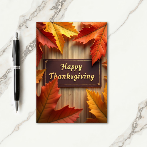 Vibrant Fall Thanksgiving Card