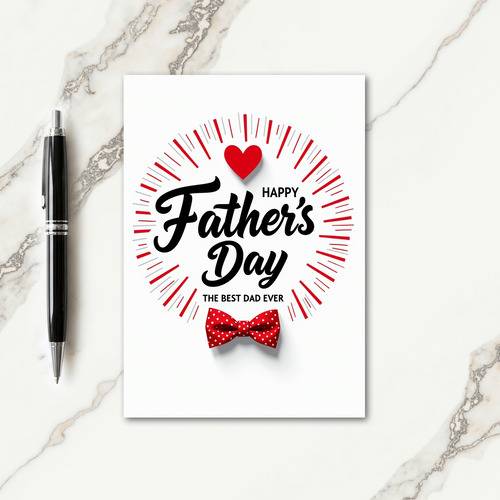 Vibrant Fathers Day Burst Card