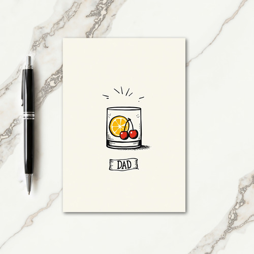 Vibrant Fathers Day Cheers Card