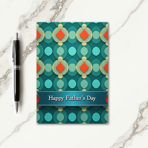 Vibrant Fathers Day Pattern Card