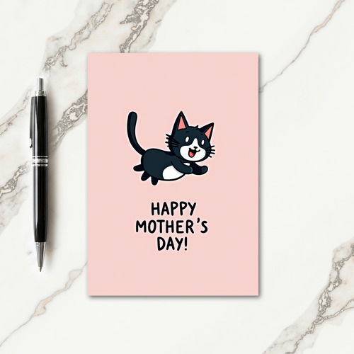 Vibrant Feline Leap Card