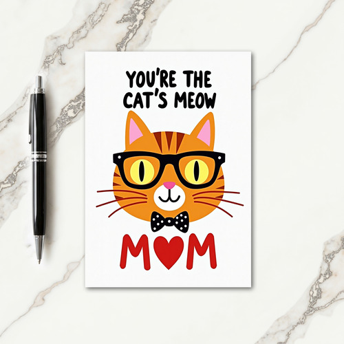 Vibrant Feline Mom Card
