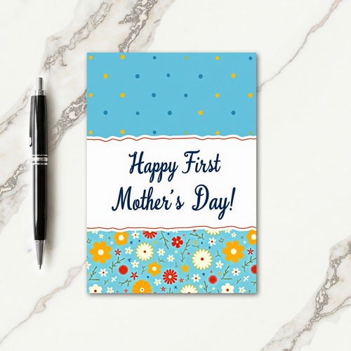 Vibrant First Mothers Day Card
