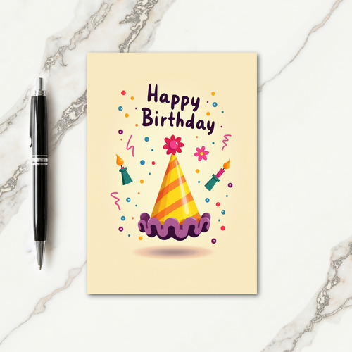 Vibrant Flames Birthday Card
