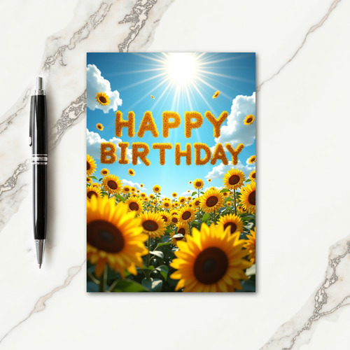 Vibrant Floral Field Card