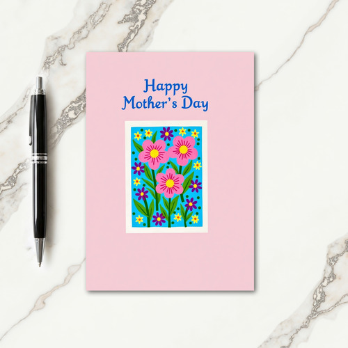 Vibrant Floral Mothers Card