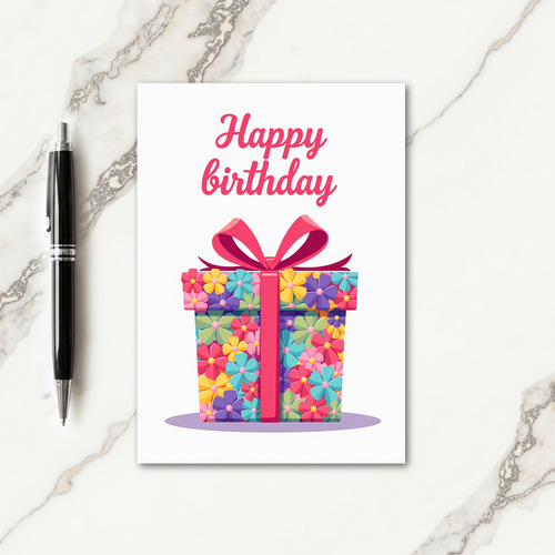 Vibrant Flower Birthday Card