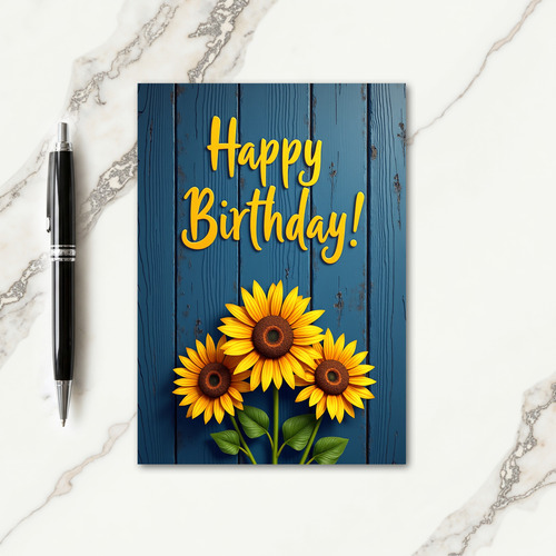Vibrant Flowers Birthday Card