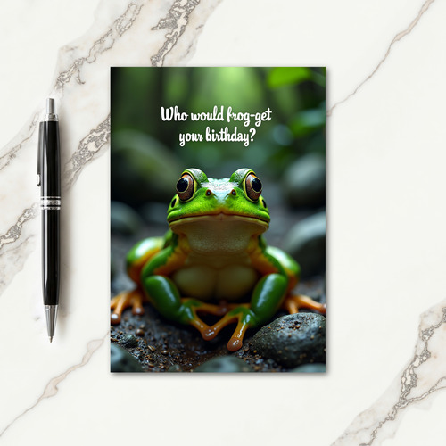 Vibrant Frog Birthday Card