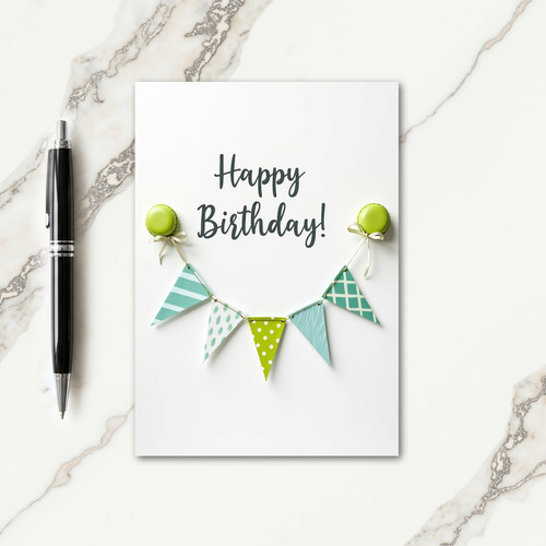 Vibrant Garland Birthday Card