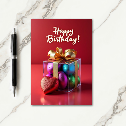 Vibrant Gems Birthday Card