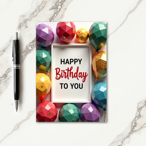 Vibrant Gemstone Birthday Card