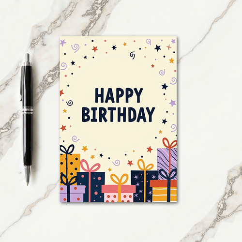 Vibrant Gifts Birthday Card