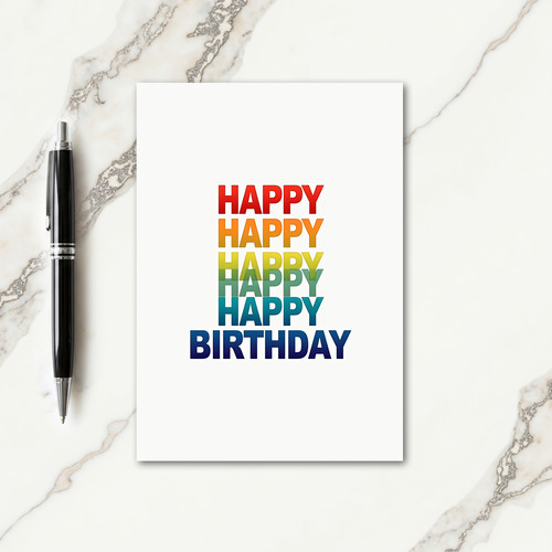 Vibrant Gradient Art Birthday Card