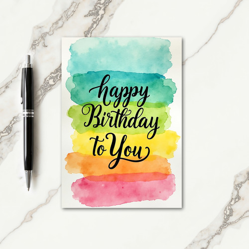 Vibrant Gradient Birthday Card