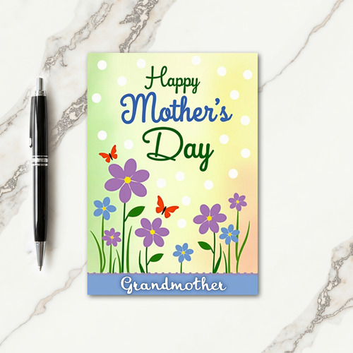 Vibrant Grandmothers Day Card