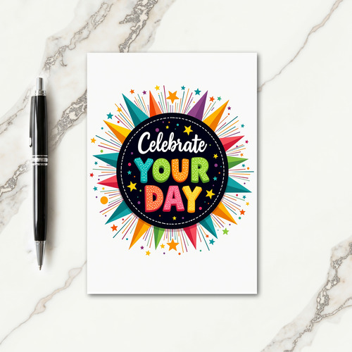 Vibrant Graphic Birthday Card