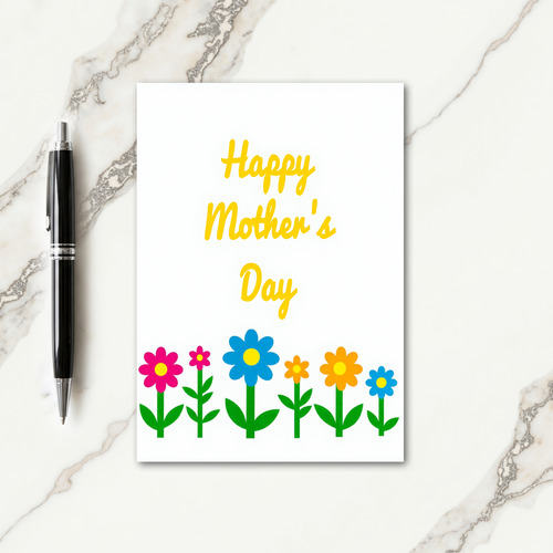 Vibrant Graphic Blooms Card
