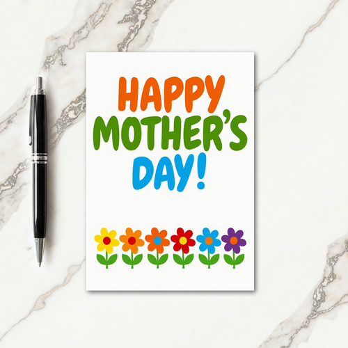 Vibrant Graphic Happy Mothers Day Card