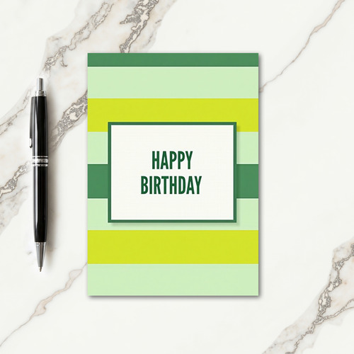 Vibrant Green Birthday Card