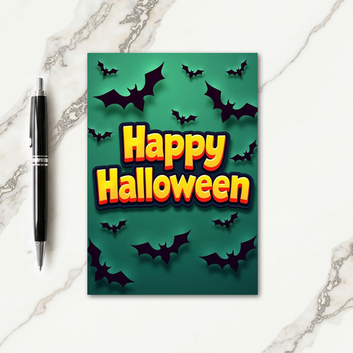 Vibrant Happy Halloween Card
