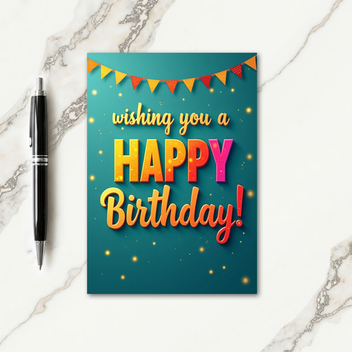 Vibrant Happy Message Card
