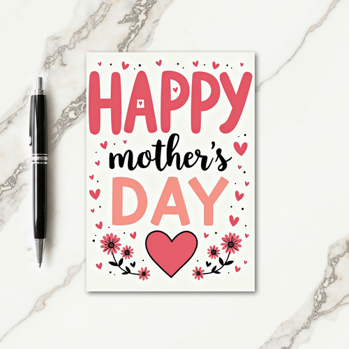 Vibrant Happy Mothers Day Card
