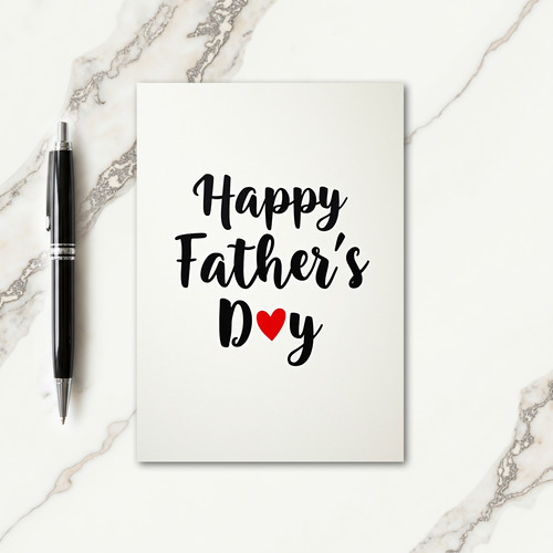 Vibrant Heart Fathers Day Card