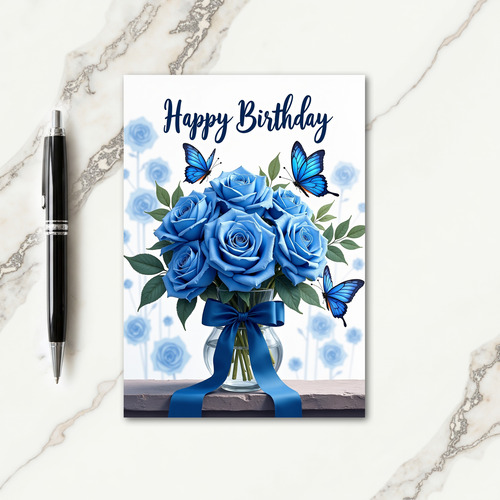 Vibrant Insect Bloom Birthday Card